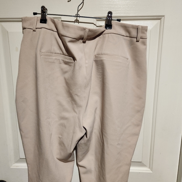 Express Editor High Rise Skinny Cream Pants Business Casual Luxury Minimalist - Picture 8 of 10
